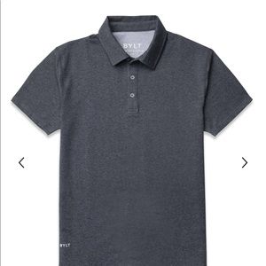 BYLT: Drop-Cut: LUX Polo dark heather grey